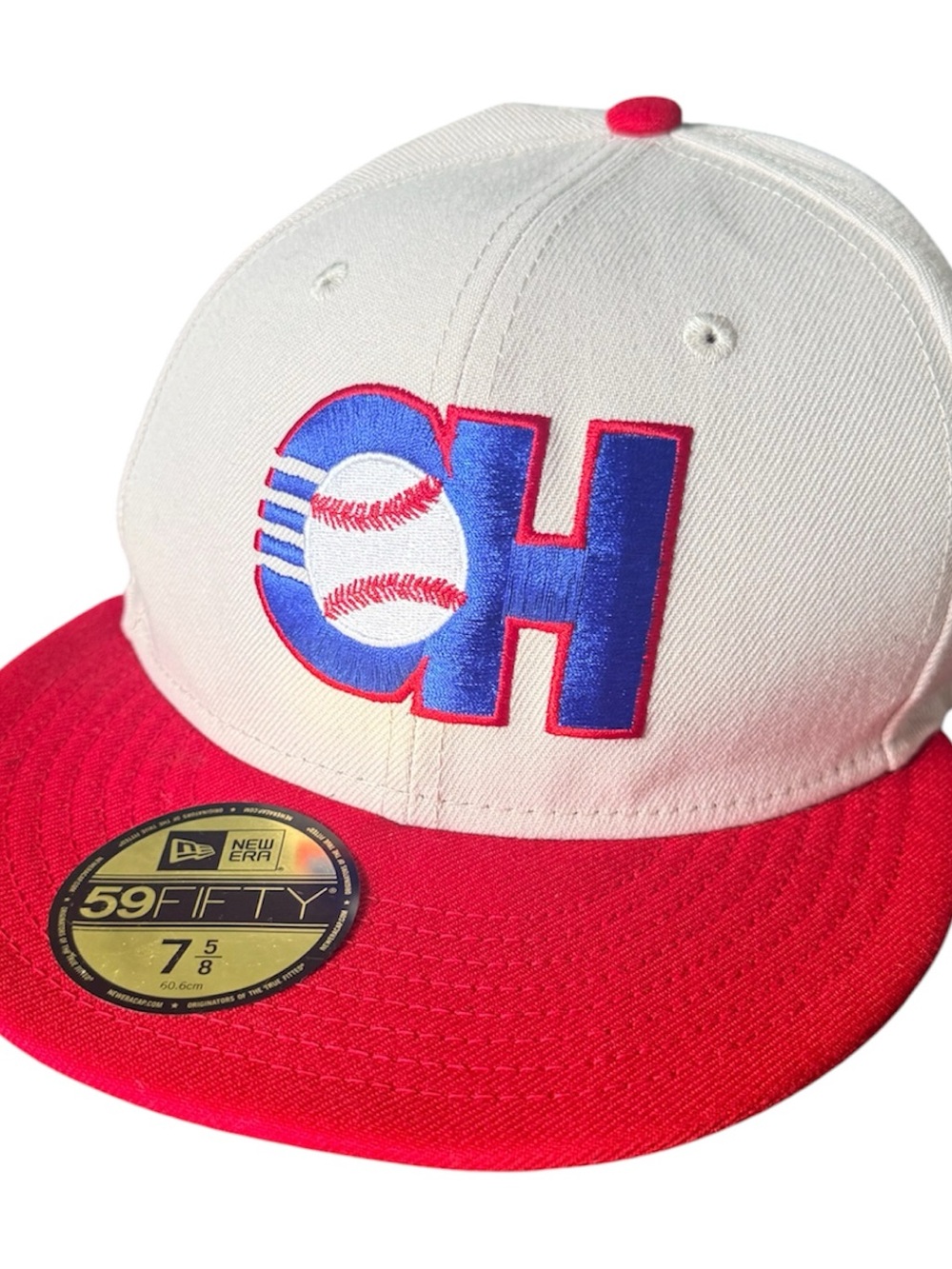 New Era White, Red & Blue Baseball Fitted Hat